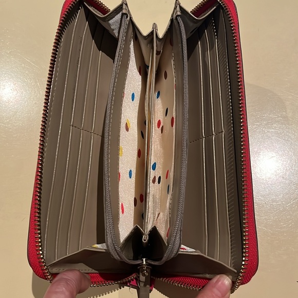 ♠️Kate Spade Large Zip Continental Wallet Deep Pink - Picture 15 of 16